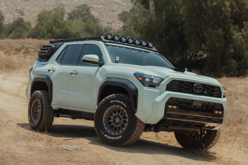 Toyota 4Runner Exterior Window Molle Panels - Passenger - DV8 Offroad - DV8 5th Gen 4Runner Roof Rack (RRTF3-02) - Black - `25-`26